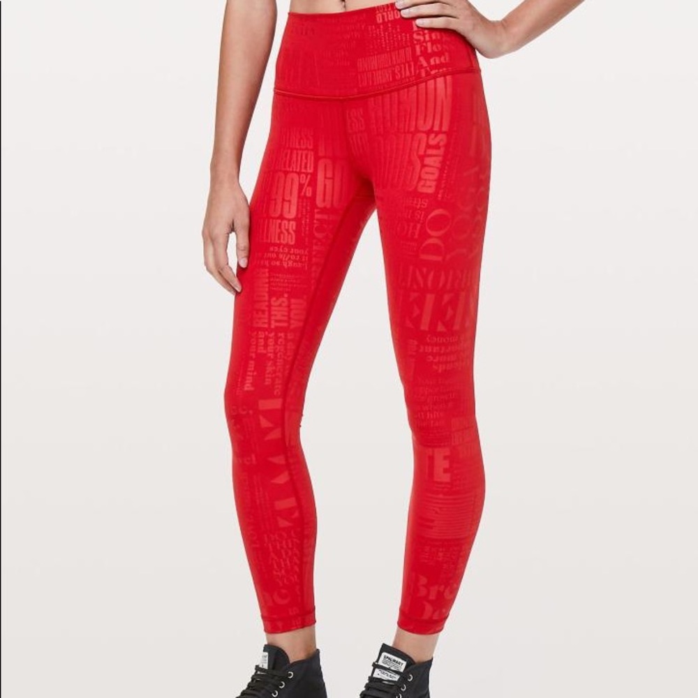 Lululemon Red 20Y Anniversary Leggings Size 8